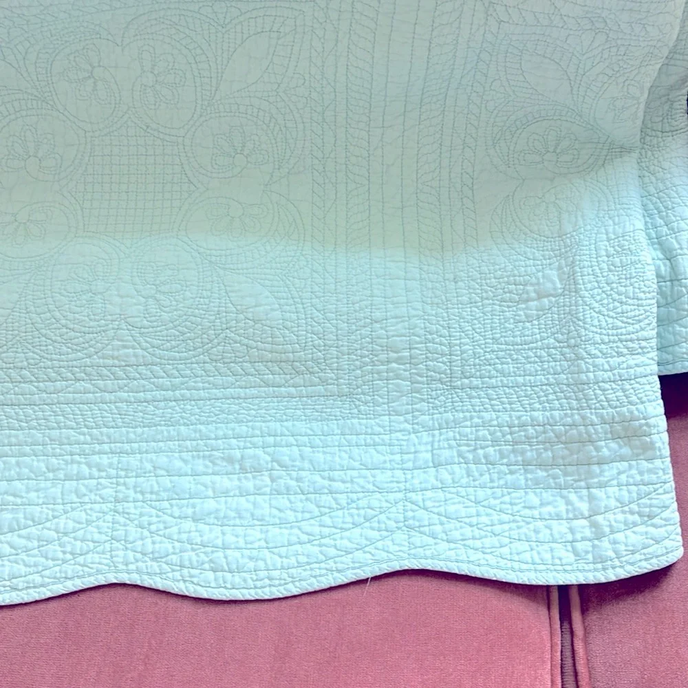 Vintage Pale Blue Quilt
